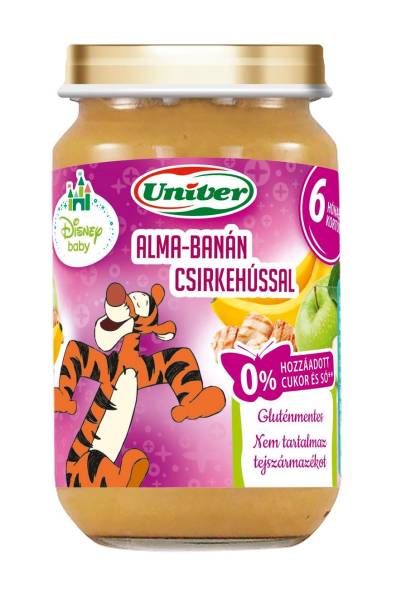 Univer Bébiétel Alma-banán-csirke 163 gr