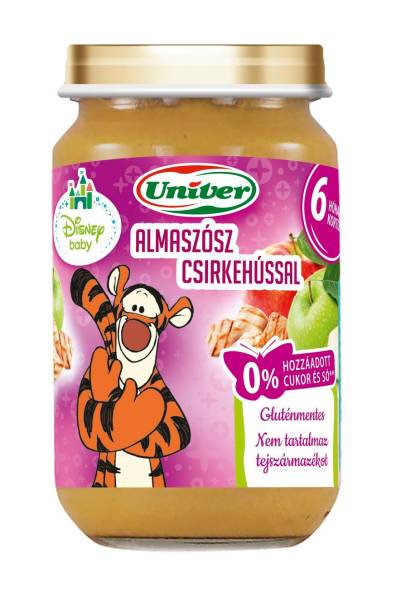 Univer Bébiétel Almaszósz Csirke 163 gr.