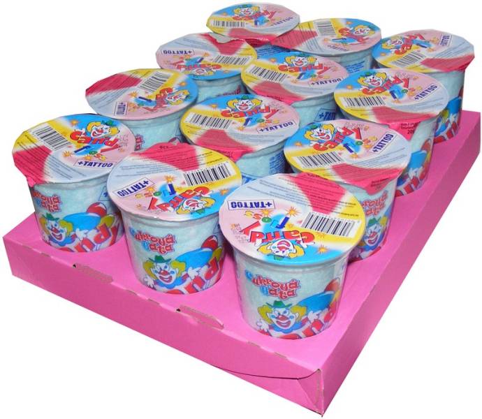 Vattacukor 500 ml. Tutti-Frutti 20 Gr.